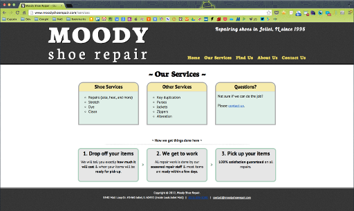 Moody Shoe Repair (old) - Our Services
